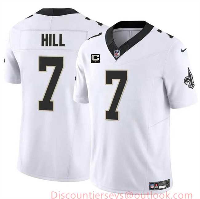 Men & Women & Youth New Orleans Saints #7 Taysom Hill White 2024 F.U.S.E With 1-Star C Patch Vapor Limited Stitched Jersey->new orleans saints->NFL Jersey